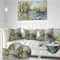 Designart - Rocky River in the Forest - Landscapes Painting Print on Wrapped Canvas